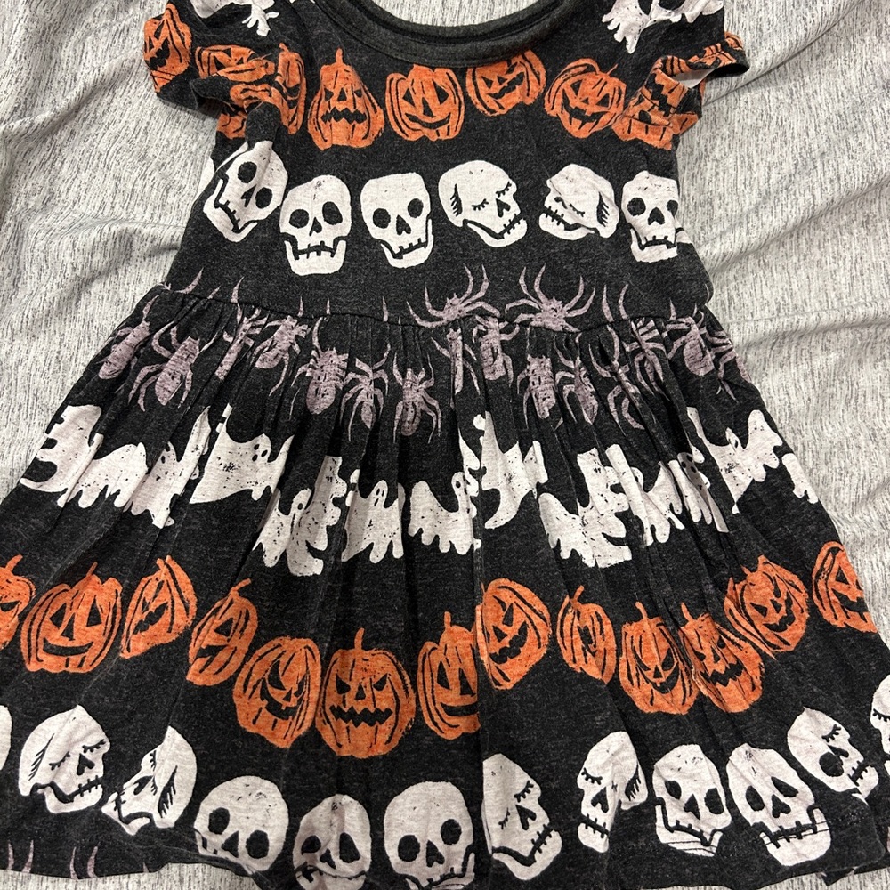 Halloween Little Sleepies  - Black and Orange Dress